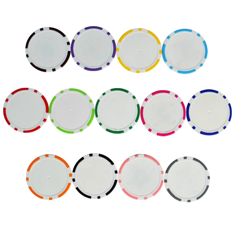Customized Cheap 11.5g High-end Casino Dedicated Wear-resistant Logo Plastic Built-in Metal Golf Abs Poker Chips