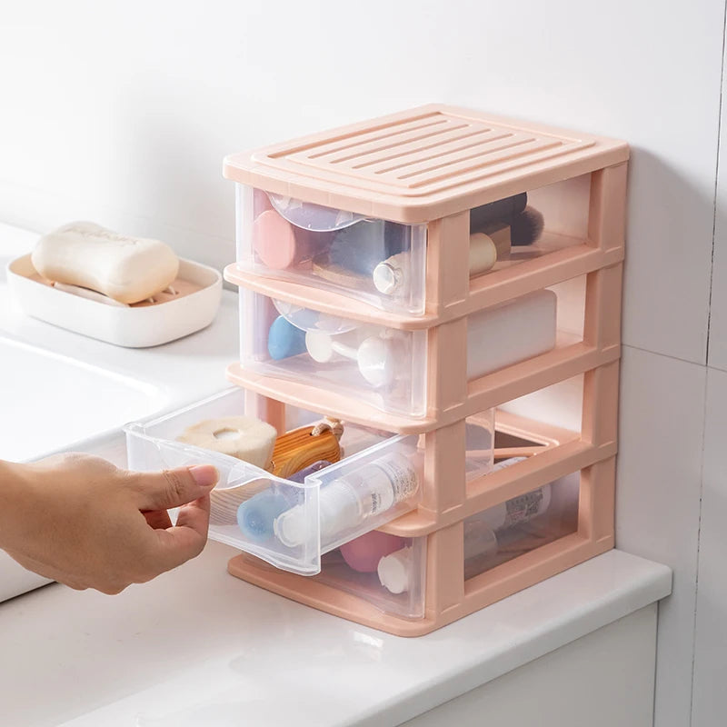 Multiple Layers Plastic PP Material Desktop Drawer Storage Box Organizer Makeup
