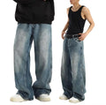 Wholesale Custom Logo Straight Leg Pants 100% Cotton Acid Wash Mid Waist Baggy Loose Fit Pantalones De Hombre Jeans Manufacturer