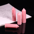 Natural Pink Opal Polished Tumbled Hexagonal Crystal Chakra Gemstone Decor Pink Opal Crystals Wand Stone