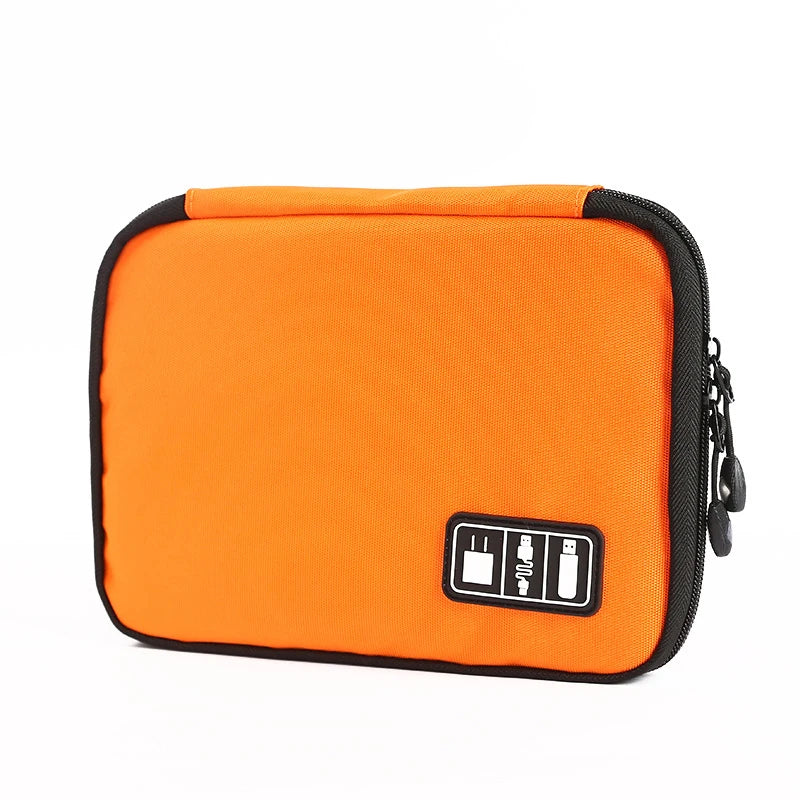 Wholesale RTS Home Small Digital Item Electronic Accessories Organizer Outdoor Travel USB Charging Cable Card Storage Bag Zipper