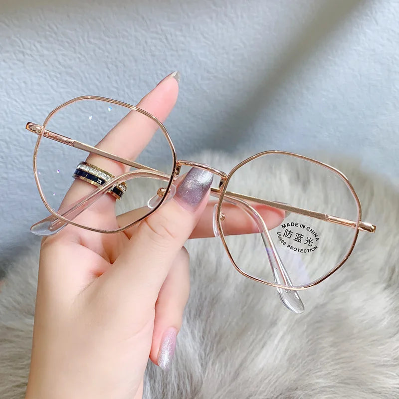 2023 New Anti-Blue Light Trendy Metal Optical Frame Fashionable Glasses