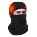 Custom Logo Black Winter Thermal Fleece Motorcycle Ski Battery Sports Balaclava Heated Face Mask for Men. for Fishing & Sports.