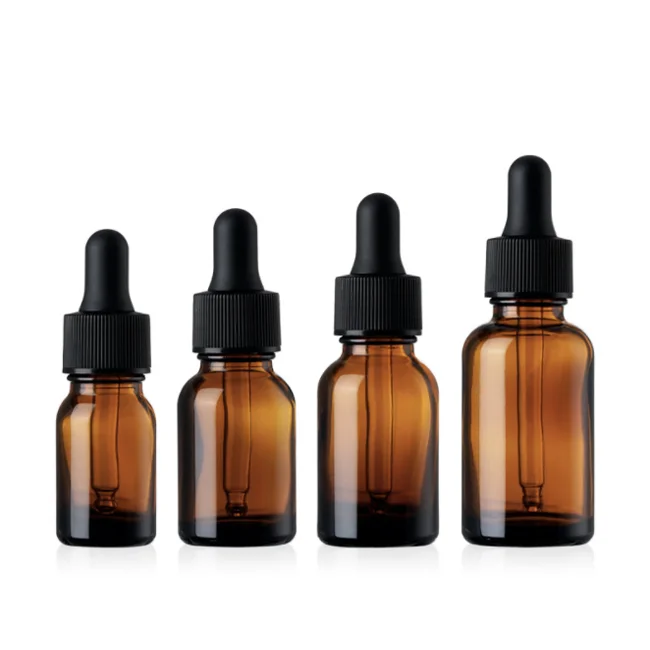 Factory Direct Price 30ml Amber Essential Oil Glass Serum Dropper Bottle