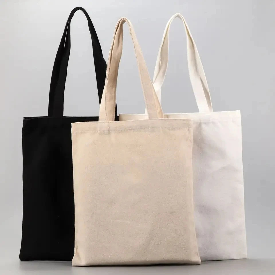 Wholesale Customizable Custom 10oz Polyester Cotton Eco-friendly Recyclable Promotional Use Tote Bag 34x39cm Long Handle