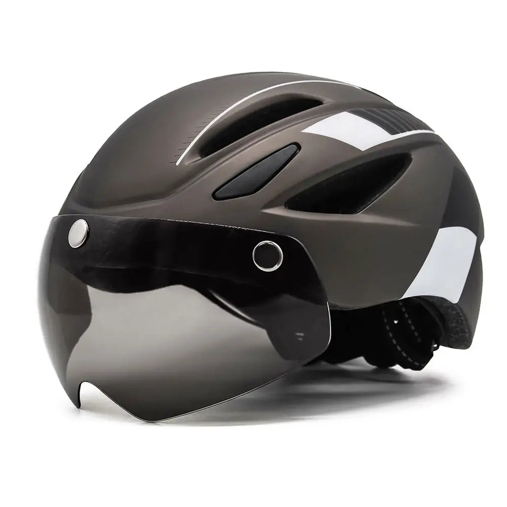 Ultra Light Safe Bicycle Helmet with Taillight Frontlight Bike Electric Scooter LED Lens Helmet Bike Helmet for Adult Cycling