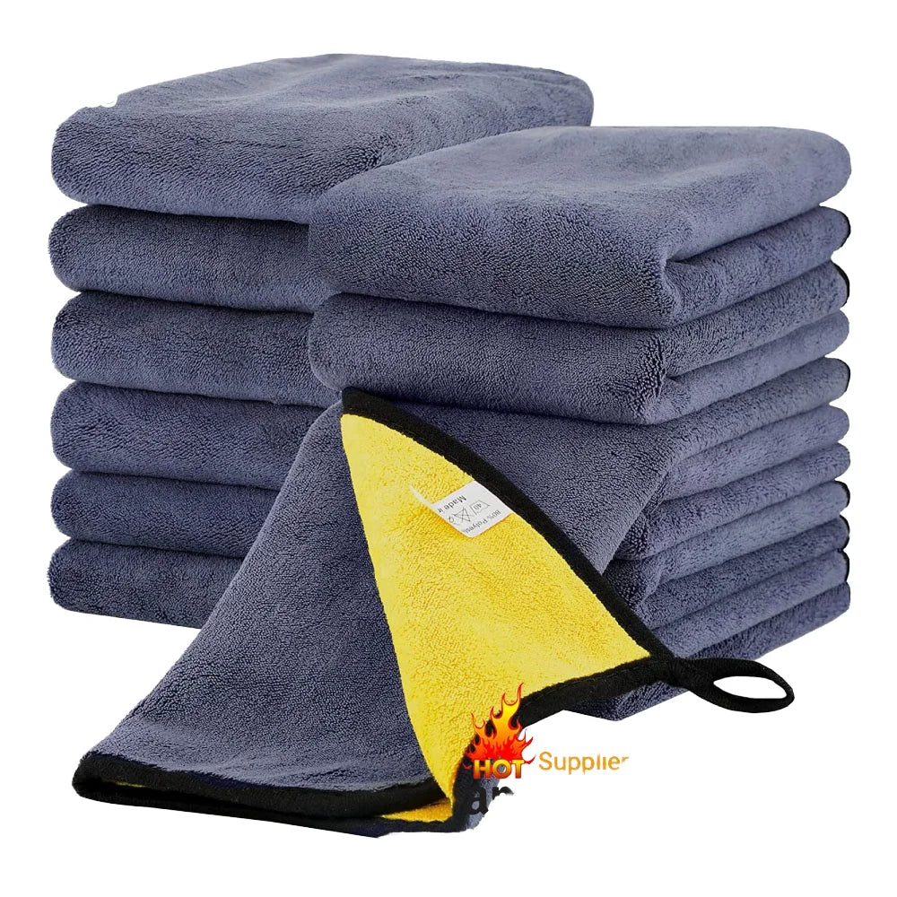 Wholesale Custom 300gsm Coral Fleece Microfiber Car Cleaning Towel 30*60cm Square for Kitchen Wash Use Cloths