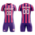 Professional Customize Design Sublimation Printing Striped Team Soccer Uniforms
