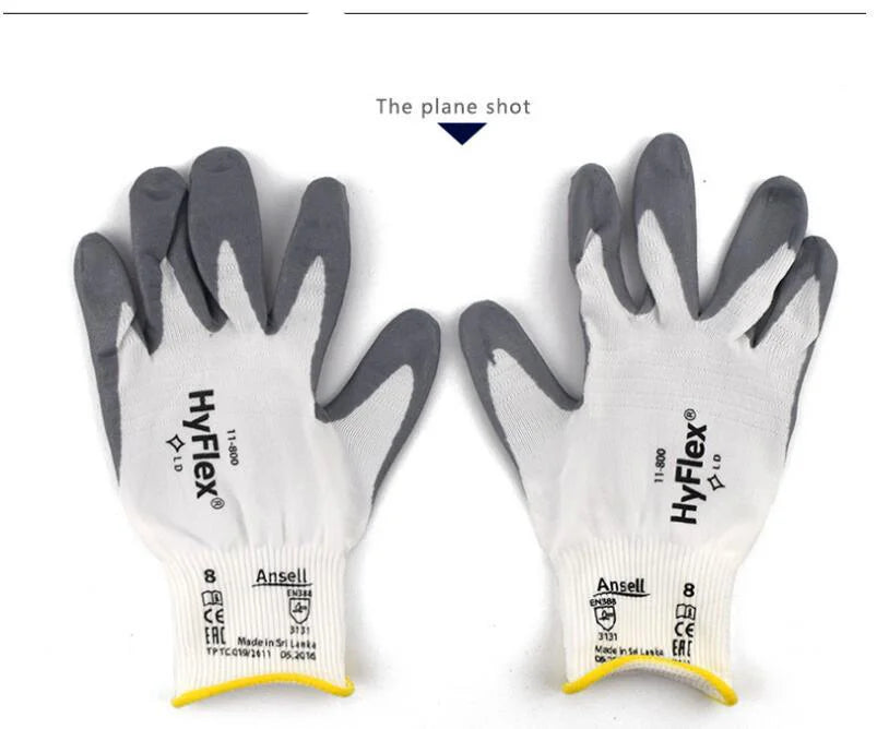 HYFLEX 11-800 Industrial Gloves with 30% Increased Breathability Anti-Static Function Nylon Liner