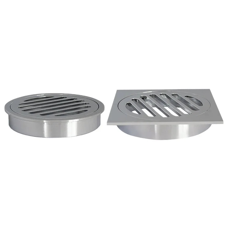 110mm Brass Floor Drain Chrome Shower Floor Drain Large Flow Bathroom Shower Waste Drain