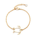 Non Tarnish Animal Turtle Charm Bracelet Stainless Steel Handmade Adjustable Chain Bracelets Girls Women Jewelry