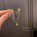Luxury Angel Letters Brooch Women Fashion Clothing Jewelry Lady Rhinestone Tassel Brooch Pin for Women Wholesale