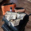 Washable Natural Cotton Canvas Cosmetics Travel Bag Portable Small Purse Bags Coins Pouch