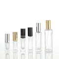 Free Sample Rectangle Perfume Glass Spray Bottle 10ml 20ml 30ml Gold Silver Black Fine Mist Empty Cosmetic Packaging