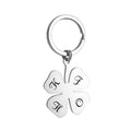Manufacture Wholesale DIY Creative Stainless Steel Key Chain Fashion Gift Four-leaf Clover Keychain