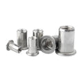 Professional Aluminum Rivet Nut Threaded Rivet Nut Inserts Flat Head Rivnut Nutsert M3-M10 Repairing Tools Hardware Manufacturer