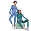 Aoyema Women's High Elasticity Shaping Fitness Running Top Quick-Drying Seamless Long Sleeved Active Wear
