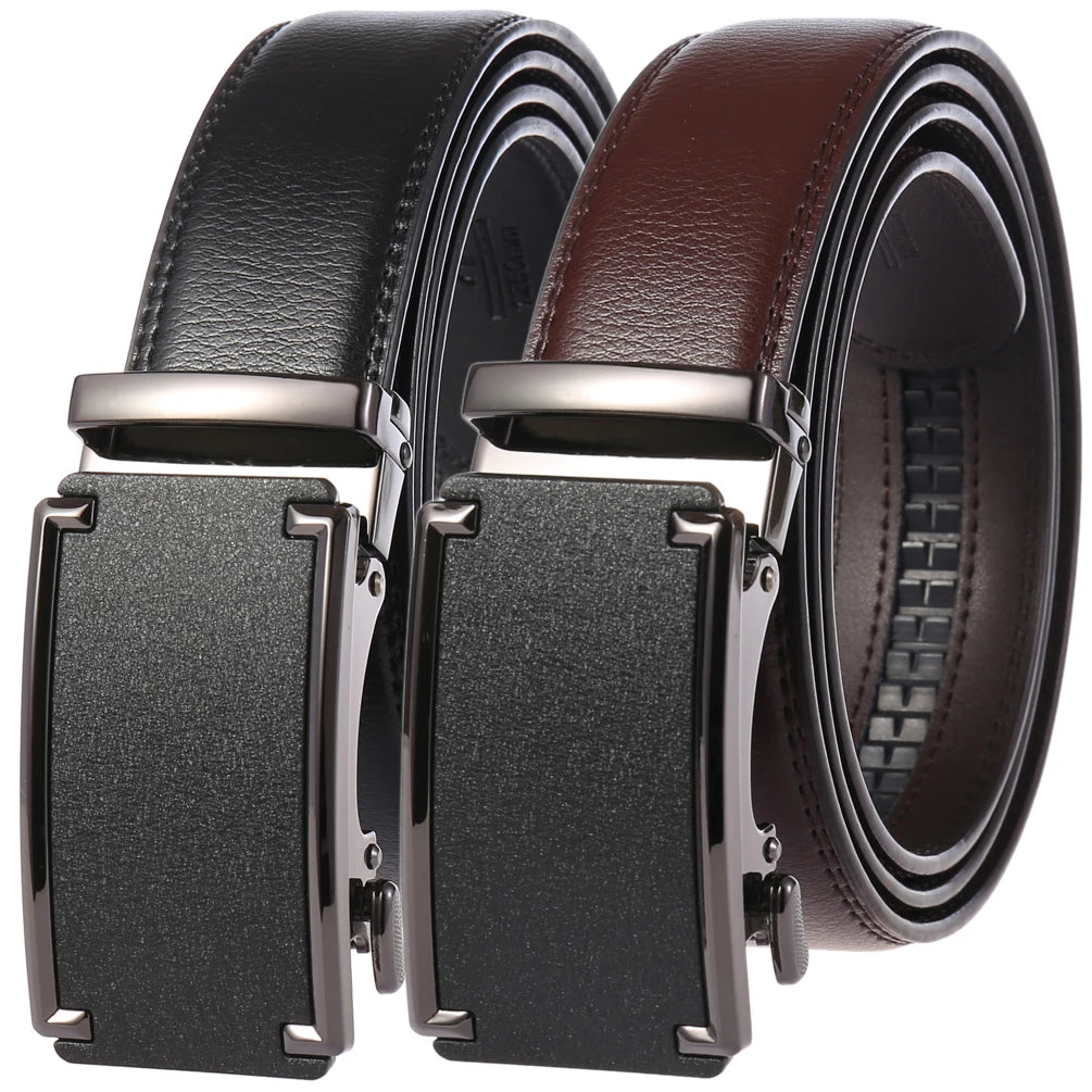 LY36-000010-1  New Casual Two-layer Men's Belt Leather Belt    Multi-style Belt Buckle