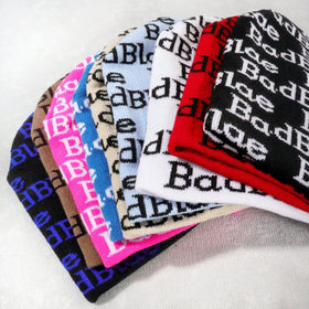 OEM Factory Wholesale Custom Logo Acrylic Beanies Hats Knitted Jacquard Winter Letter Beanie Cap