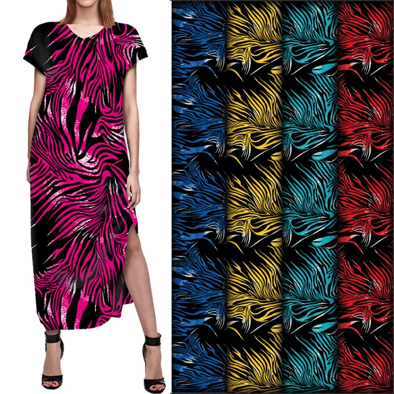 Print Fabric Jacquard Polyester for Garment Wear Party Dress 2023 Summer Popular
