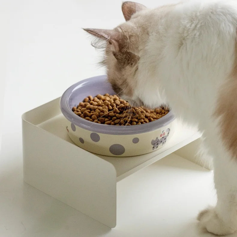 Wholesale Metal Insulated Dog Cat Bowl Pet Food Water Dish Feeding Ceramic Pet Dog Bowl New Design Pet Cat Bowls