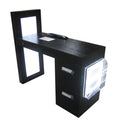Hot Selling Modern Elegant Professional Wood Manicure Table with Drawers and Exhaust Fans Easy-Clean Salon Furniture Black