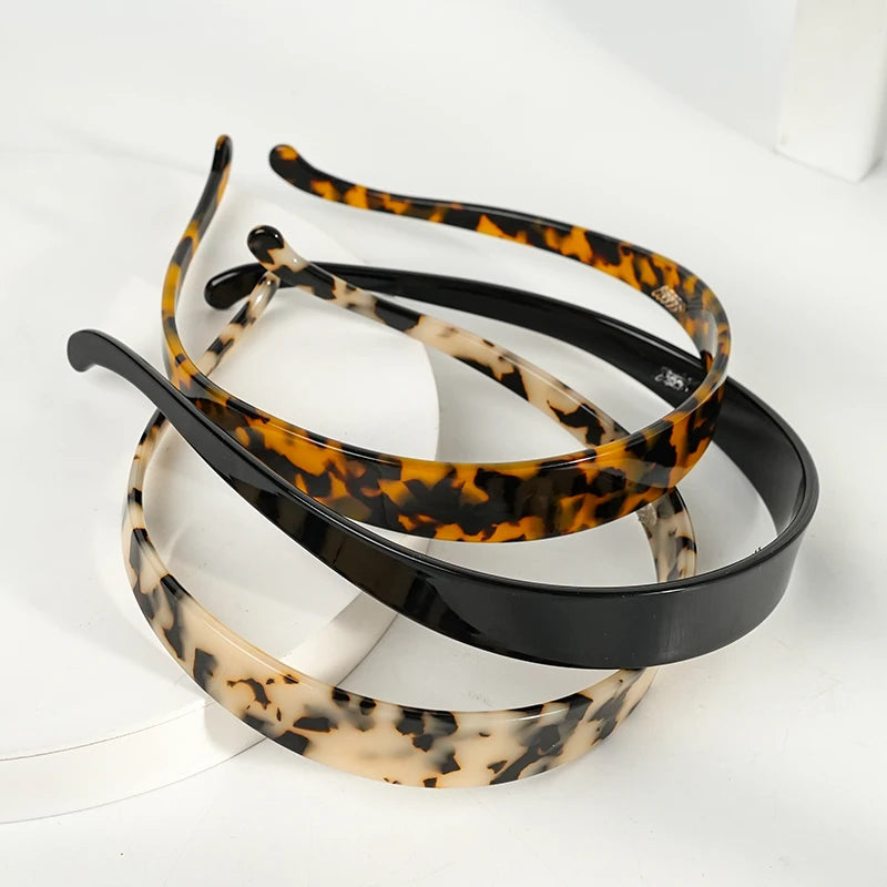 ZiTeng Advanced Sense Simple Temperament Acetate Headband 3mm Thick Acetic Hair Accessories French Style Small Claw Headband