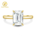 18K Yellow Gold Rings CVD HPHT Lab Grown Diamond Fancy Emerald Cut Emerald Radiant Pear Simple Gold Ring