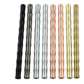 Vintage Rotating Bamboo Shaped Brass Gel Pen No Clip Multi Finish Frosted Mirror Plated Glossy Gunblack Gold Blue Metal 1.0mm