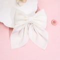 4.7Inch Handmade Hair Clips Solid Color Barrette Fabric Satin Fable Hair Bows for Girls
