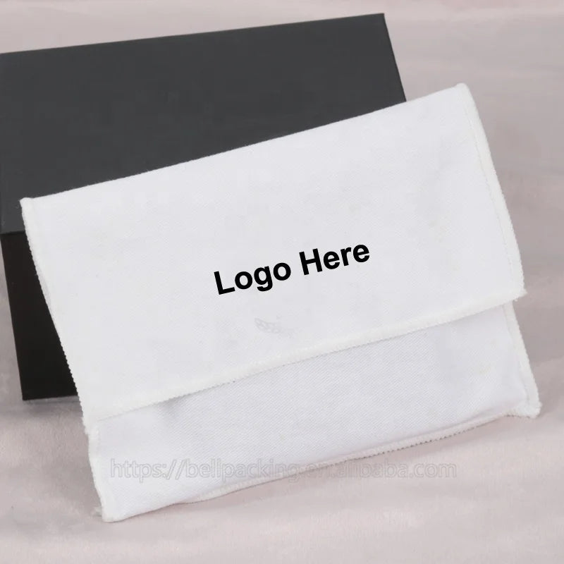 Custom Logo Printed Twill Cotton Dust Envelope Bag for Wallet