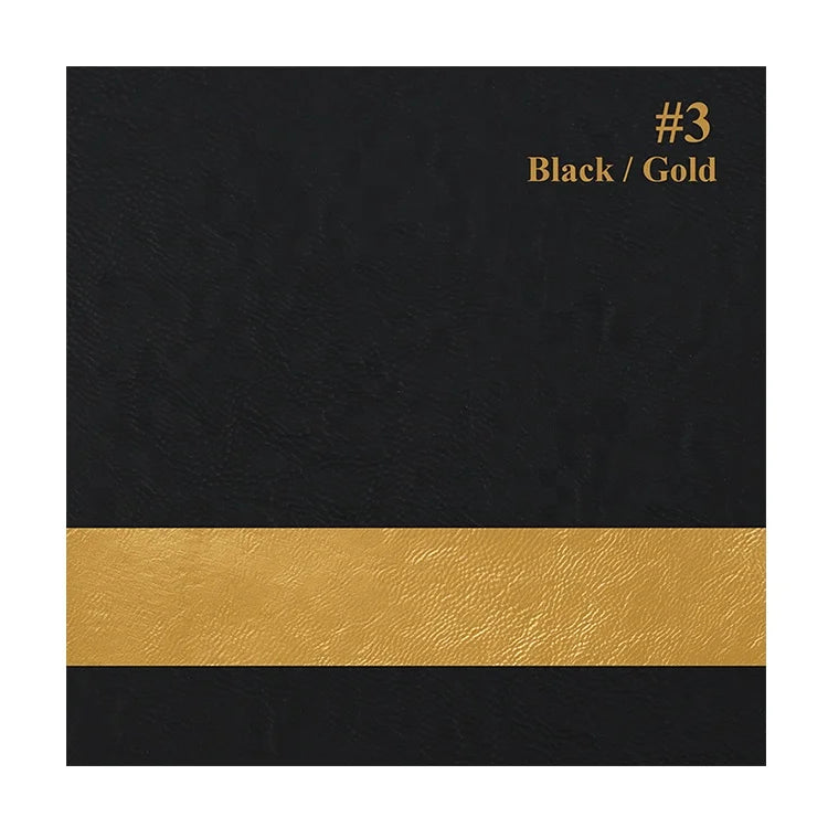 Wholesale Personalized Leatherette Rolls Hot Selling Custom Laser Engraving Leatherette Black Color Laser in Gold