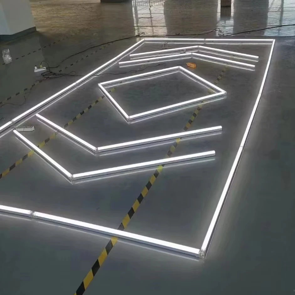 New Auto Spa Equipment High Performance Dimmable Garage Hexagon Light Car Detailing Garage Ceiling Lights