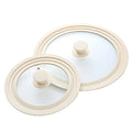 Silicone Pan Cover Multi Size Tempered Glass Food Safe Silicone Rim Universal Glass Pot Cover Cooking Lid