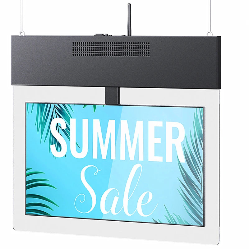 43 49 55 Inch Hanging Menu Board Window Facing for Wall Digital Signage Lcd Screen Ceiling Mounted Advertising Display