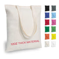 Ruthbag 12OZ Canvas Tote Economical Thick Lightweight Medium Reusable Grocery Shopping Bag Cotton Handle for DIY Advertising
