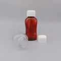 100ml 500ml Transparent Amber Syrup Empty  Plastic Bottles With Child Proof Cap