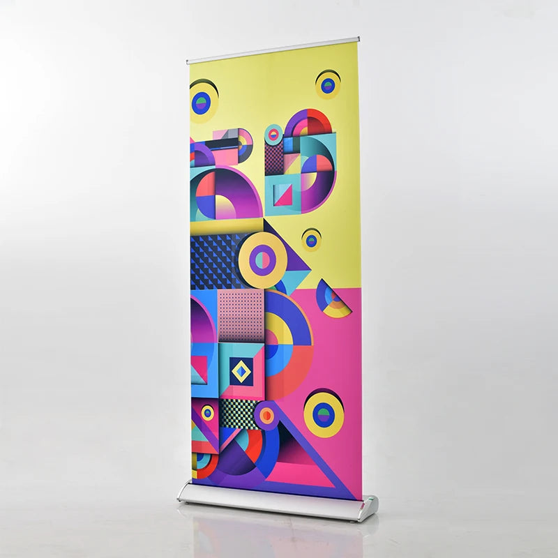 60x160 Roll Advertising Banner Stand Aluminum Roll Screen Retractable Banners Design 85x200 80x200 Standup Display Stand