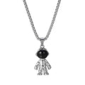 SC Creative Hip Hop Couple Necklaces Silver Plated Stainless Steel Necklaces Personalized Colorful Astronaut Pendant Necklaces