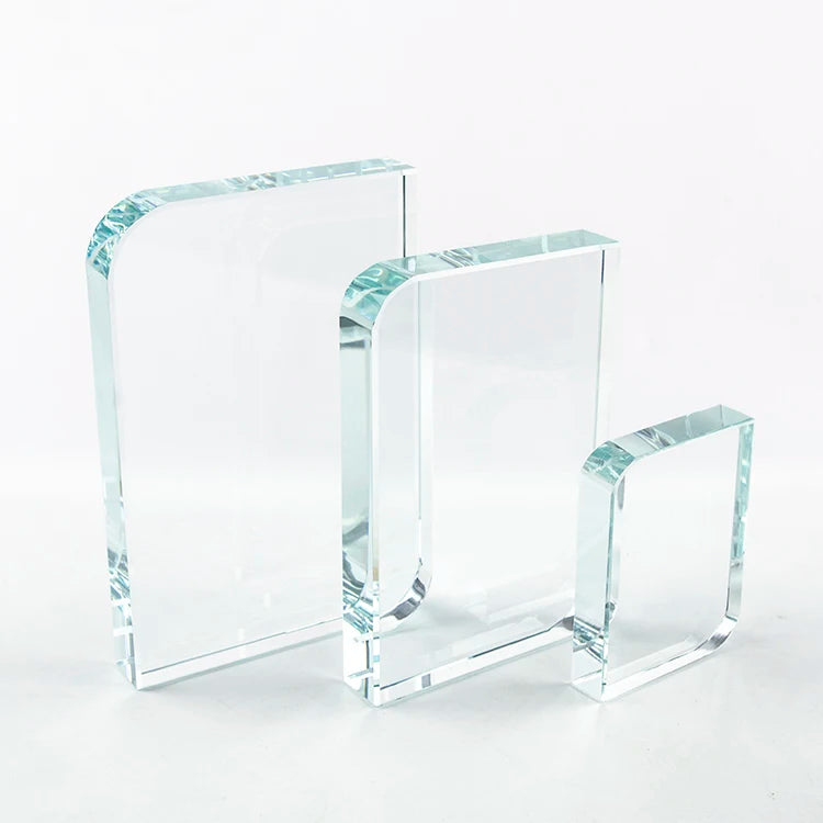 Hot Selling Blank Crystal Glass Block Custom 3d Laser Engraving and Uv Printing Crystal Glass Photo Frame