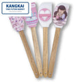 3pcs Eco-friendly Non-Stick Custom Logo New Fashion Design Silicone Kitchen Scraper Chinese Style Printed Baking Pastry Tools