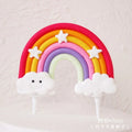 Party Supplies Bake Decorative Rainbow Colorful Clay Rainbow Cake Topper