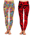 Colorful Marble Print Women High Yoga Waist Buttery Soft 92% Polyester 8% Spandex Leggings for Women