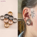 Evorte Hot Sale 316L Stainless Steel Classic Round Ear Plug Gauges Stretcher Earring Flesh Tunnel Plug Piercing Body Jewelry