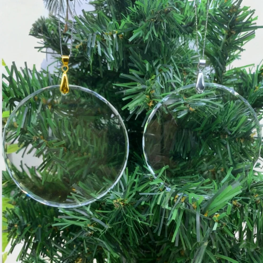 Crystal  Christmas Ornament Tree Decoration Hanging Ornaments Round Crystal Glass Wedding Souvenirs Holiday Home Party Decor