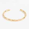 High End 18k PVD Gold Plated Twist Cuff Bracelet Bangle Bracelet Stainless Steel Jewelry