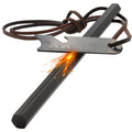 1/2x8inch Survival Hexagon Soft Firesteel Rod Fire Starter with Leather String (Create Shower of Sparks)