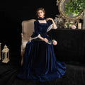 Navy 18th Century Royal Court Retro Baroque Clothing Renaissance Marie Antoinette Costume Prom Vintage Inspired Dress