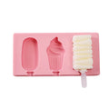 Food Grade Silicone DIY Cartoon Ice Cream Popsicle Mold with Cover New Model Ice Cream Maker