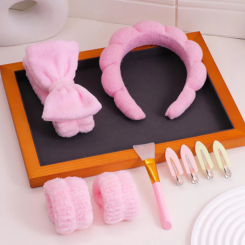 New Custom Twist Sponge Hair Headbands Spa Hairbands for Women Fabric Head Band for Skincare Face Makeup Hair Hoop